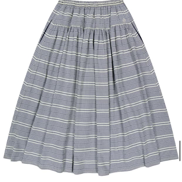 코이세이오 와이드 셔링 스커트 네이비