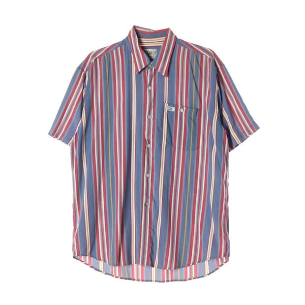 LEE 레트로 멀티 스트라이프 하프 셔츠 XL
