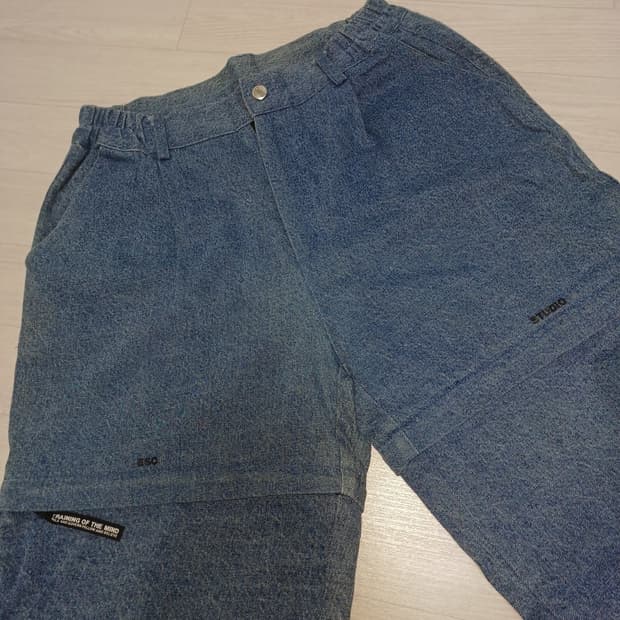 이에스씨스튜디오 지퍼 데님 팬츠 청바지