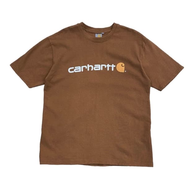 칼하트 CARHARTT 된장 반팔 티 갈색 브라운