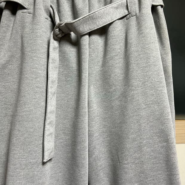 [OS] MJD x 코인 서울 벨티드 헤비 스웨트 배기팬츠 멜란지 그레이