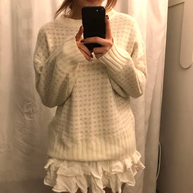 Shoo La Rue 하구미 모리걸 패턴 니트