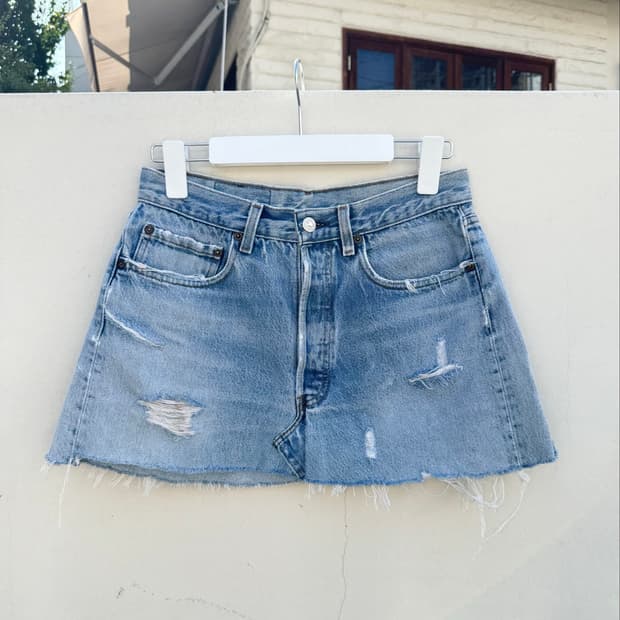 MADE IN USA Levi's 리바이스 리메이크 데님 미니스커트