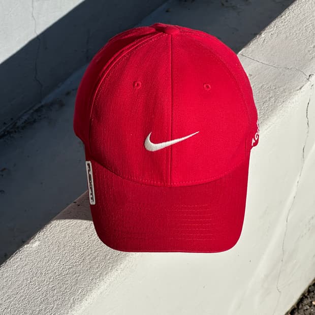 [M-L] 00s 나이키 골프 스우시 레드 볼캡 모자