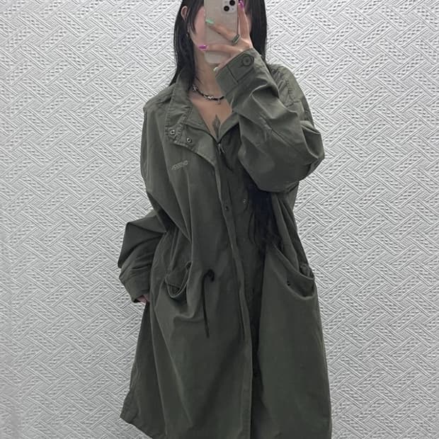 아웃도어프로덕츠 빈티지 말차카키 롱 야상 자켓 M C07227