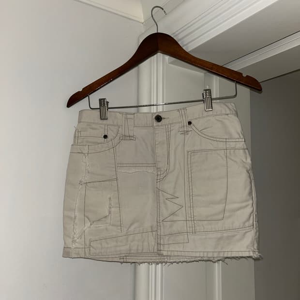 Crack Line Mini Skirt / 빈티지 미니 스커트