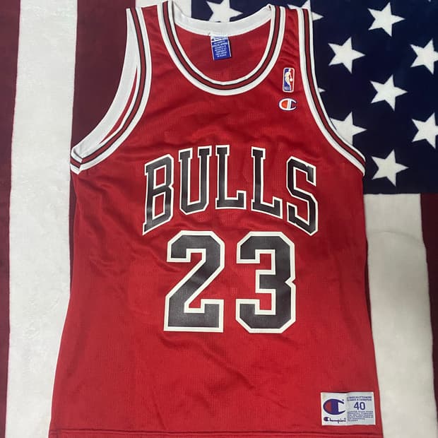 챔피온 NBA 시카고 불스 마이클 조던 져지