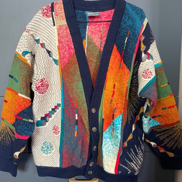 게쿠 아메카지 Australia 양털100 케이블 가디건