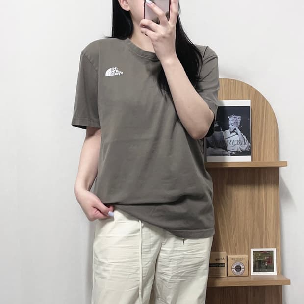 [정품] 노스페이스 카키 반팔티 [ XL ]