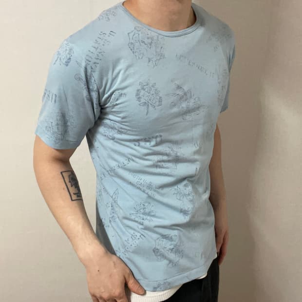 AVIREX LIGHT BLUE SHORT SLEEVE