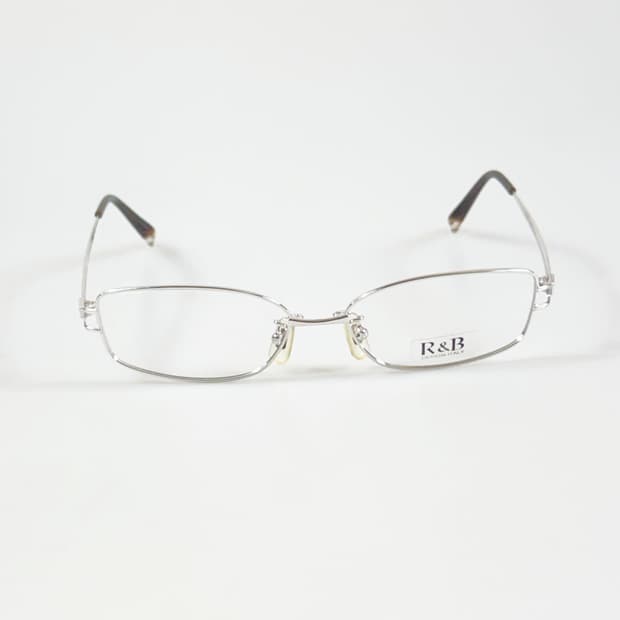 R&B EYEWEAR 실버 슬림 스퀘어 메탈 빈티지 안경