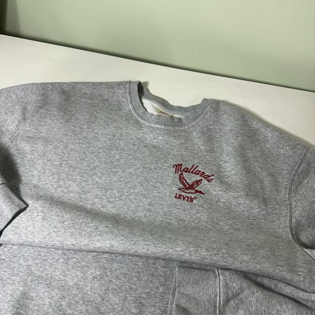 L 105 리바이스 그레이 릴렉스핏 청둥오리자수 mallard 스웻 맨투