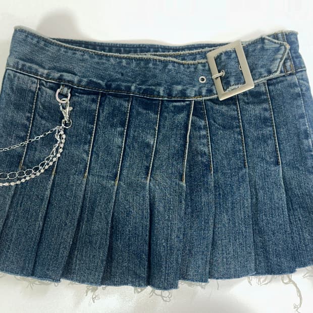 벨트 데님스커트