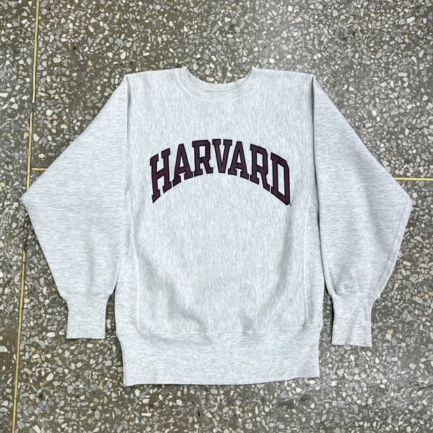 90s USA 챔피온 리버스위브 하버드 스웻셔츠 S