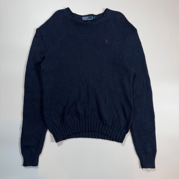 폴로 랄프로렌 네이비 크루넥 니트
