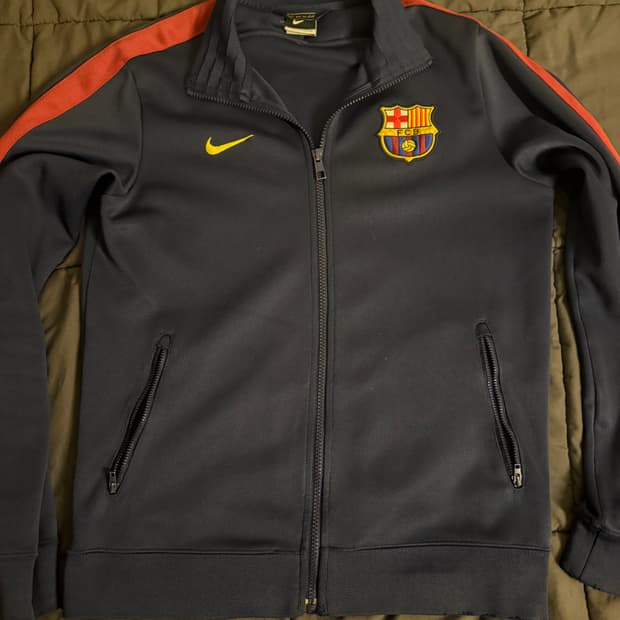 나이키 바르셀로나 트랙탑 져지 네이비