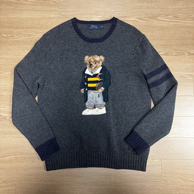 폴로 랄프로렌 해리포터 베어 니트 그레이 L