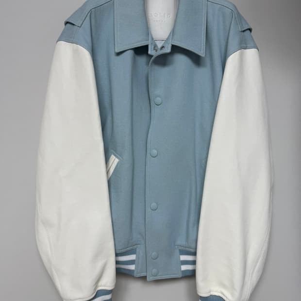 솔리드옴므 팔가죽 블루종 50