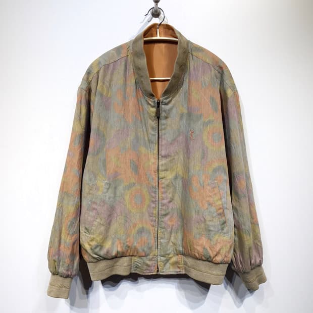 YSL 입생로랑 뿌르 옴므 90's 리버시블 패턴 봄버 자켓