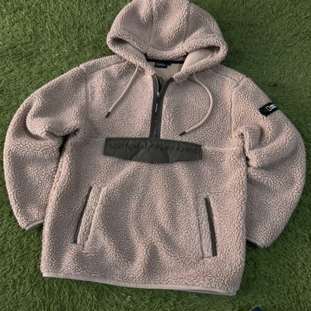 내셔널지오그래픽 뽀글이 후드 아노락 90/S