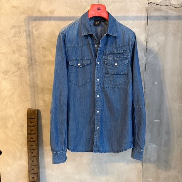 아르마니 익스체인지 데님 셔츠 100
