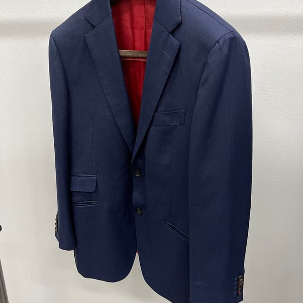 95-100) 수트서플라이 네이비 콤비자켓 
