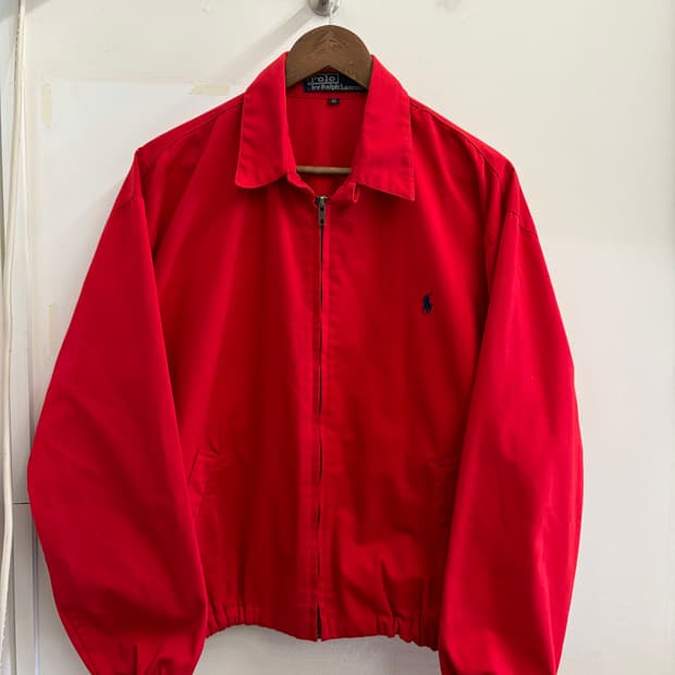 N162. 폴로 랄프로렌 레드 블루종 스윙탑 자켓