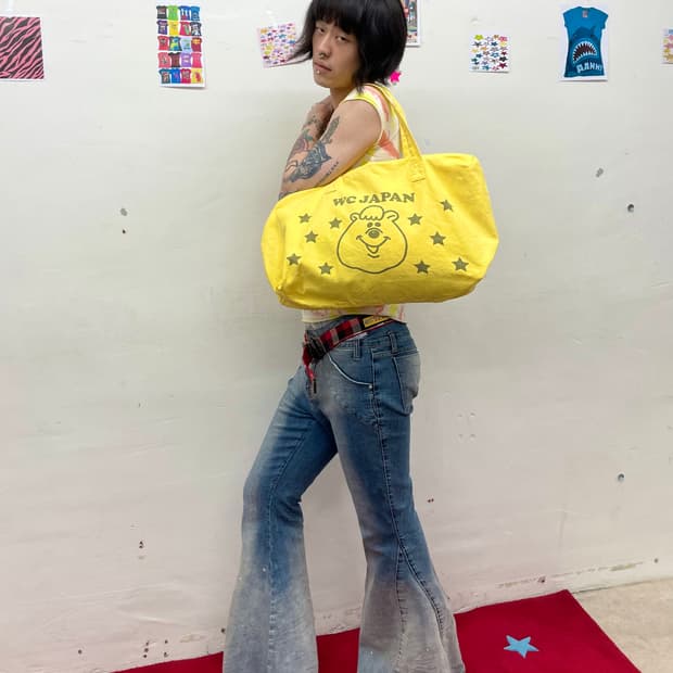 WC Japanese Bear Star Yellow ShoulderBag