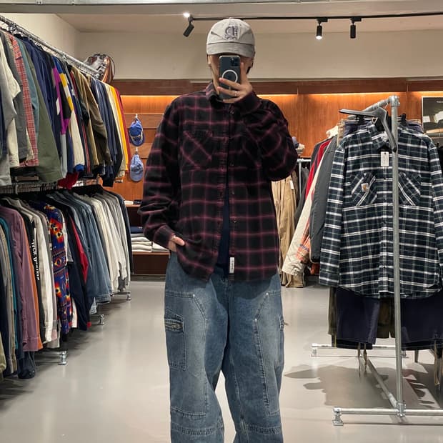 칼하트 체크 셔츠 