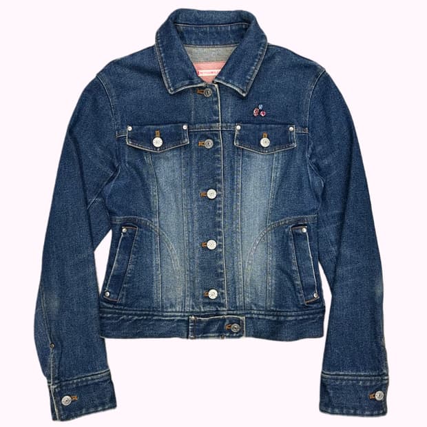 kitsch cubic denim crop jacket