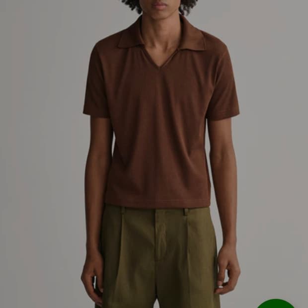 택달린새상품 GANT Brown Slim Fit Polo T-Shirt