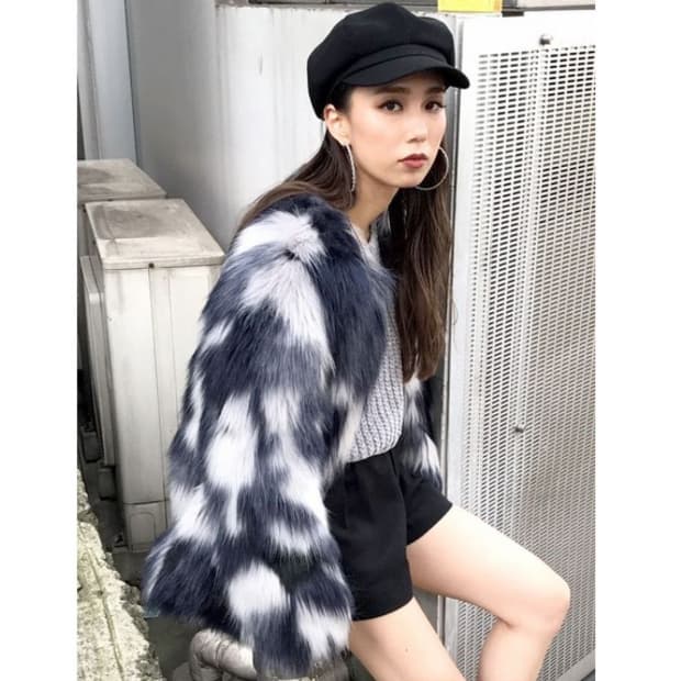 빈티지 에코 퍼 자켓 