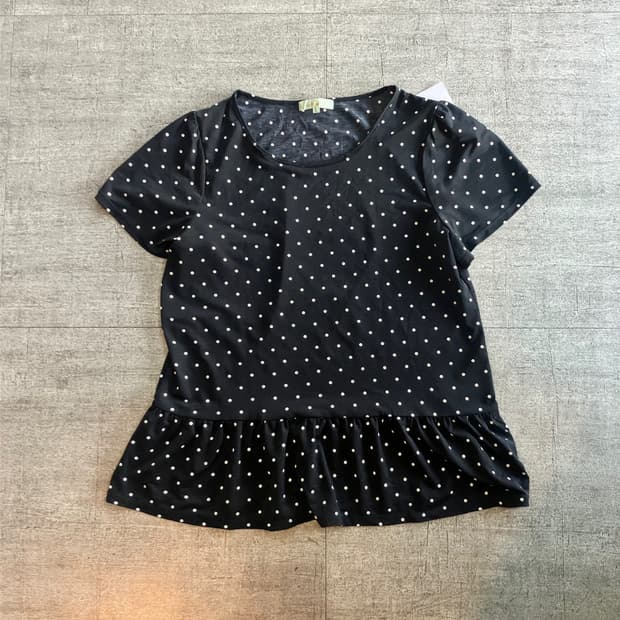 일본빈티지 Honfieur 하구미모리걸 달천깔페어리 도트땡땡이티셔츠