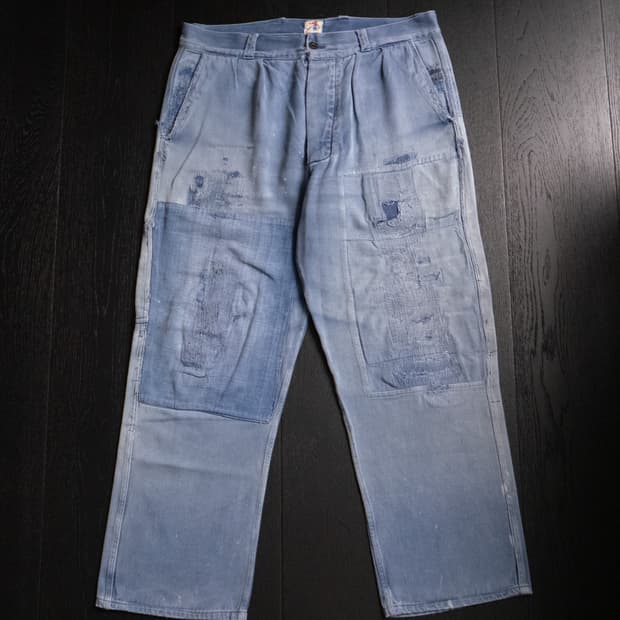 1950-60s Gevaco Repaired Moleskin Pants 