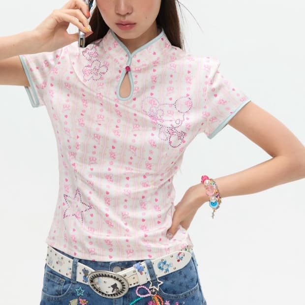 디어마이키코 차이니즈 탑 dearmykiko new chinese top