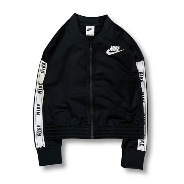 나이키 블랙 사이드 로고 트랙탑 M