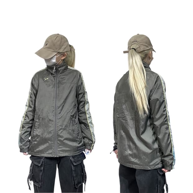 푸마 그레이 사이드 라인 트랙탑 져지 L