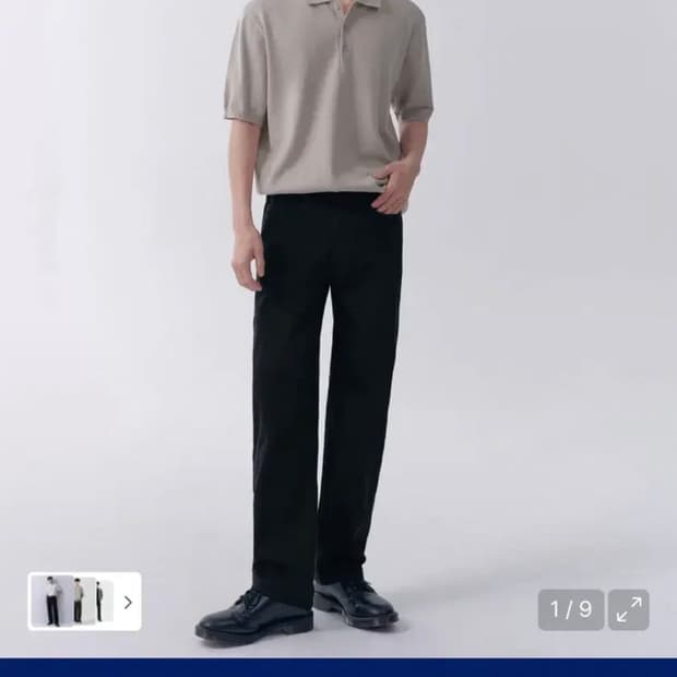 [29] 무탠다드 스트레이트 데님 워시드 블랙