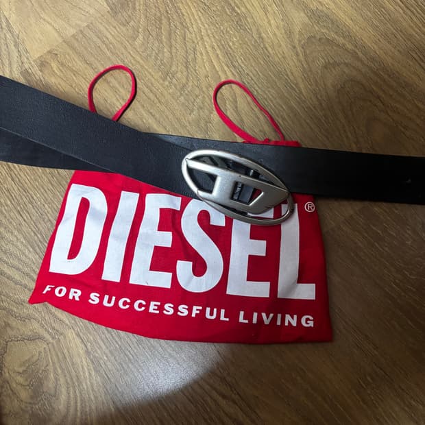 디젤 레더 벨트 D 버클 블랙 (90)