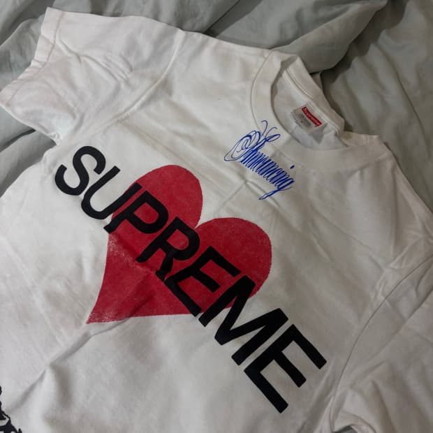 슈프림 어나운싱 티셔츠 화이트 S