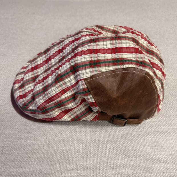 (이체시에눌) 일본 모리걸 대장 레드 브라운 체크 포인트 베레모 헌팅캡