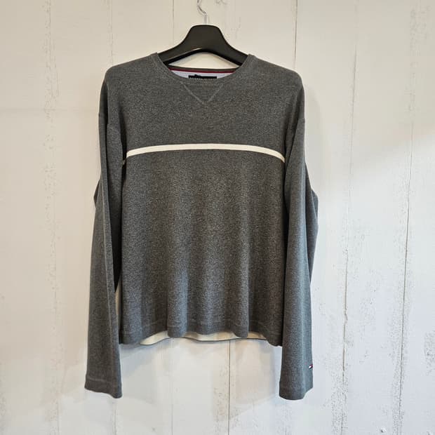 타미힐피거 그레이 라운드넥 니트 XL