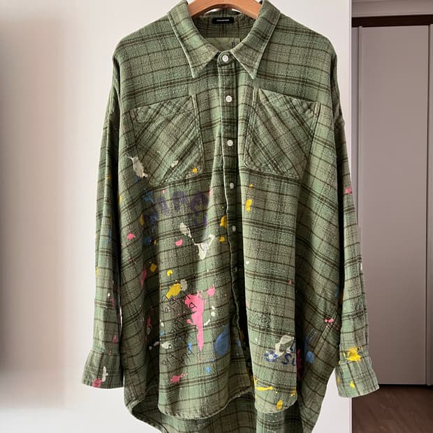 에크루 r13 체크셔츠 25ss