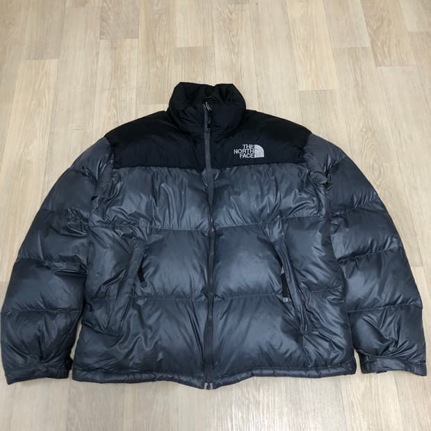(100) 노스페이스 NORTH FACE 구형 눕시 700 패딩 그레이