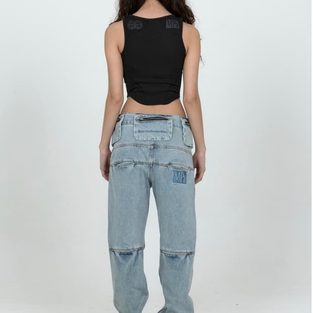 플라스틱프로덕트 BAG PANTS 스틸블루 S