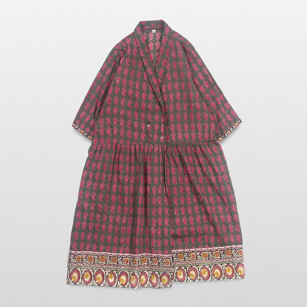 YU& Paisley Block Print Long Dress