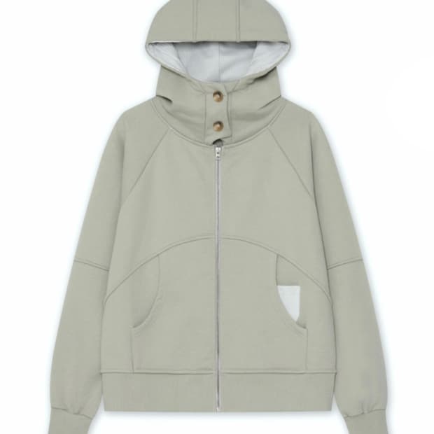 베이비랩 eggshell hoodie sage green