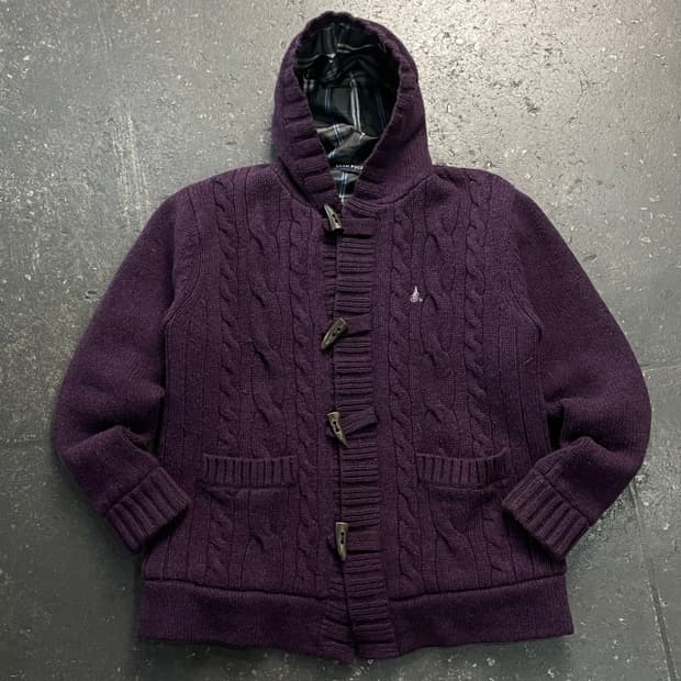 100 빈폴 엘보우 패치 더플 스웨터