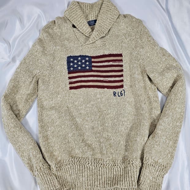 폴로성조기숄니트