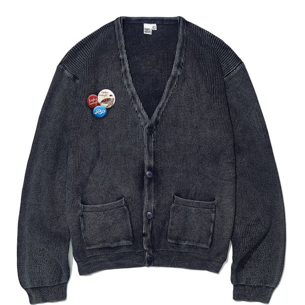 새상품(M)파르티멘토 빈티지 워시드 니트 가디건 네이비